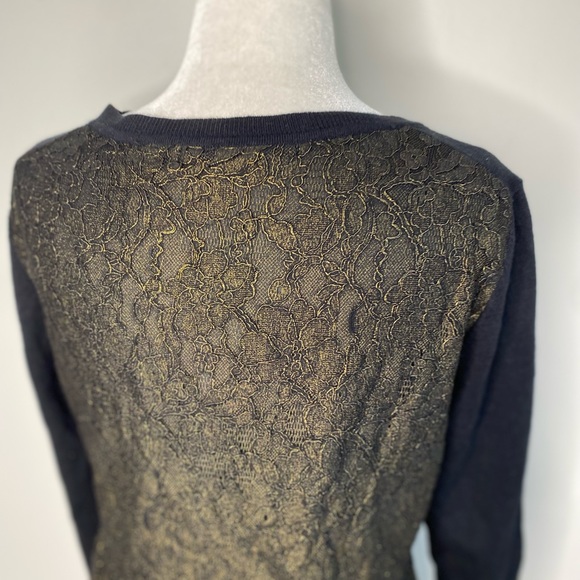 Anthropologie Afterword Cardigan Black Lace Detail - Picture 7 of 8